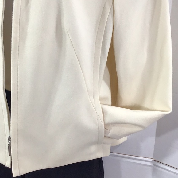 Talbots winter white wool cropped jacket 14 - Picture 3 of 11